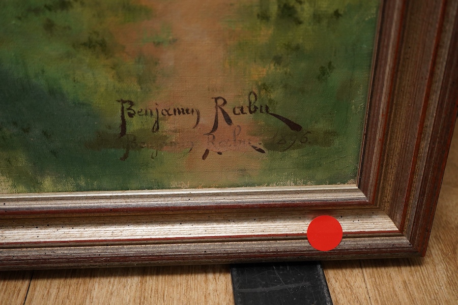 Benjamin Rabu, Cowherd, signed and dated 1896, oil on canvas, 72 x 53cm